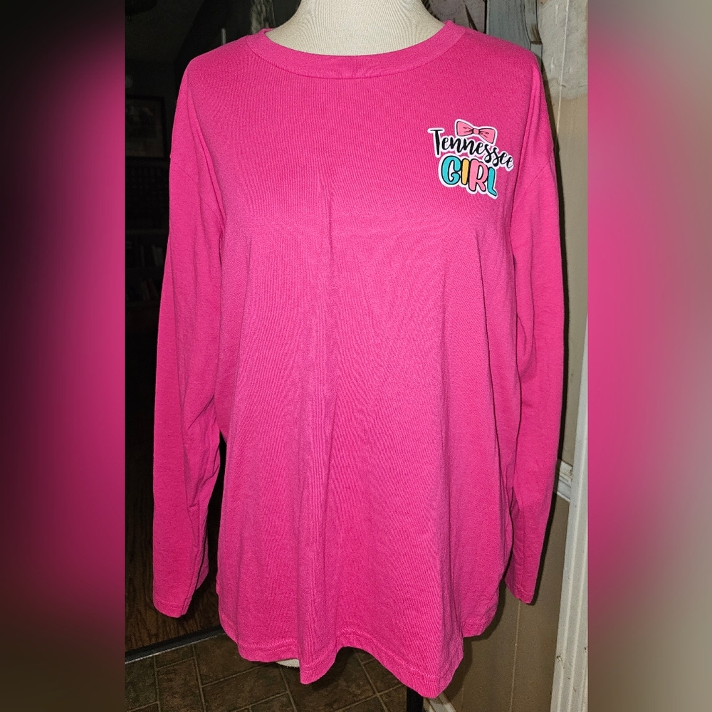 Size L Southern Y'all "Tennessee Girl" Long sleeve t-shirt PINK